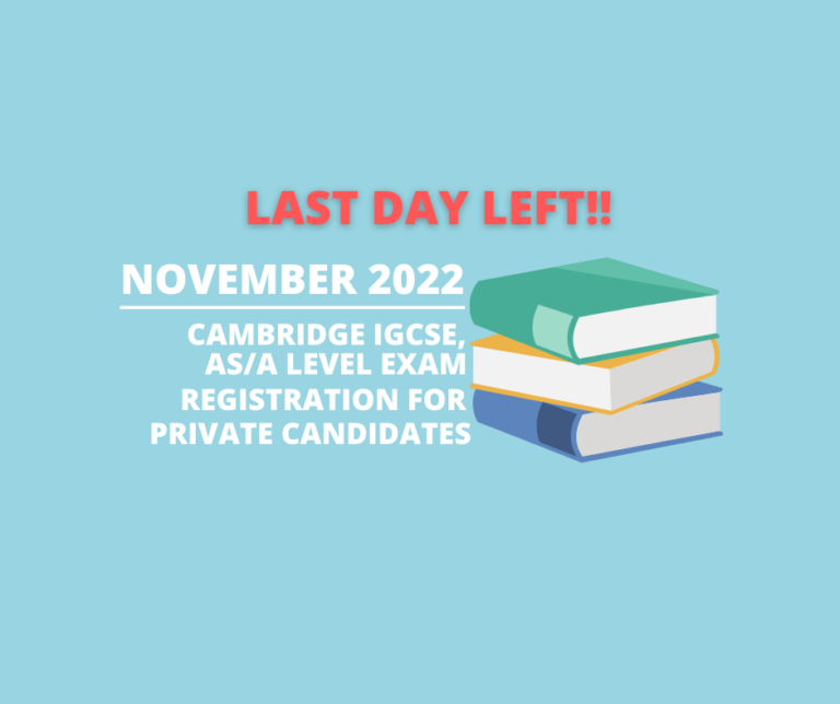CAMBRIDGE IGCSE, AS/A LEVEL EXAM REGISTRATION FOR PRIVATE CANDIDATES SSTC